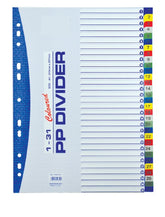 Divider Pvc A4 (1-31) Number with Colour - Al Masam Stationery LLC